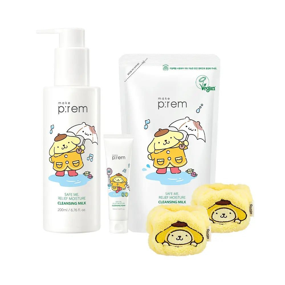 make p:rem × 布甸狗 | 舒緩保濕卸妝乳 200ml +200ml Refill + PDRN cleansing milk 21ml
