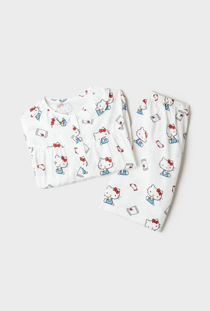 SPAO x HELLO KITTY | 木耳邊長袖睡衣 (KIDS)