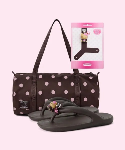 TAW&TOE x Hello Kitty (Tan) | Zerovity 夾腳拖鞋套裝 (Brown)