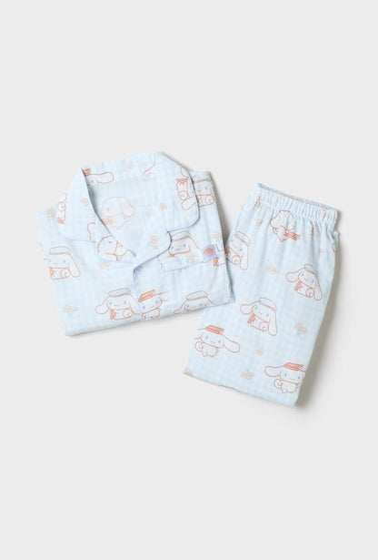 SPAO X 肉桂狗 | 長袖睡衣套裝 (淺藍色) (KIDS)