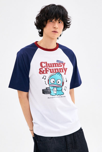 SPAO x 水怪 | 拼色短袖T恤 (海軍藍)