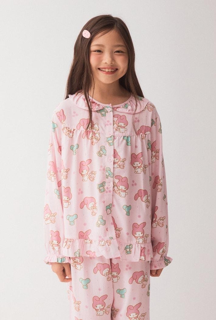 SPAO X MELODY | 木耳邊長袖睡衣套裝 (KIDS)