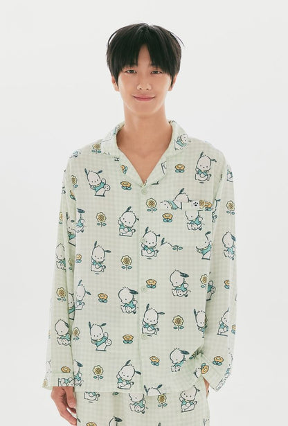 SPAO X PC狗 | 長袖睡衣套裝 (淺綠色)