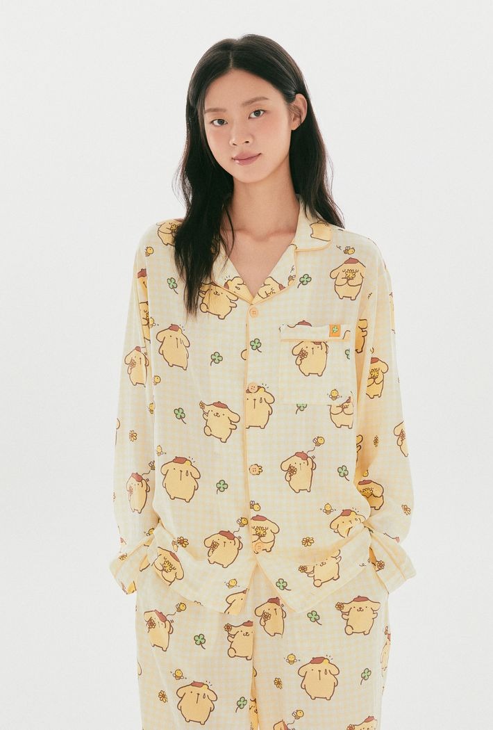 SPAO X 布甸狗 | 長袖睡衣套裝 (黃色)