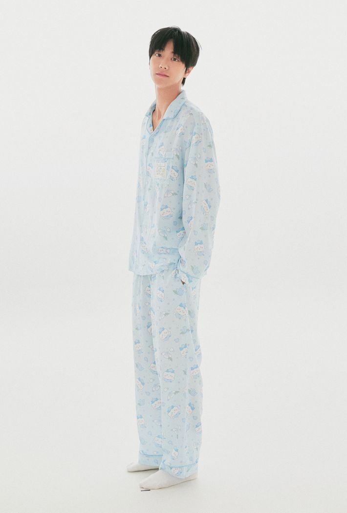 SPAO X Chiikawa | 小八長袖睡衣套裝 (BLUE)