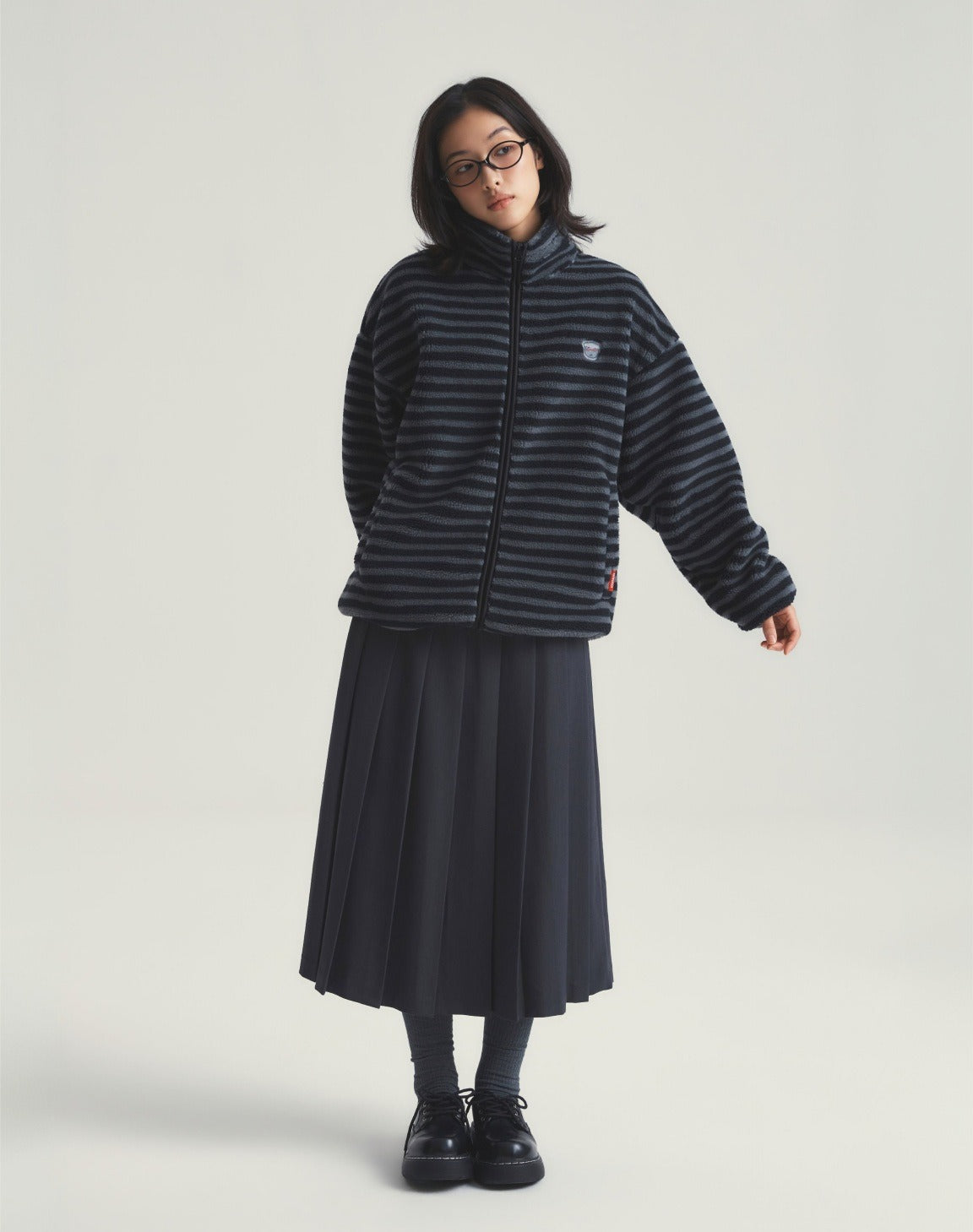 SPAO X GANADI | 2026 秋冬新款毛毛外套 (黑)