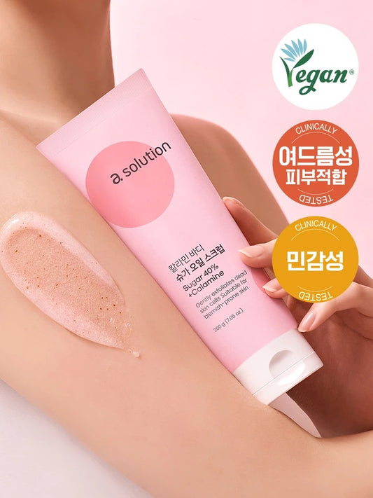 【韓國 DAISO】a-solution | Calamine Body Sugar Oil Scrub 200g
