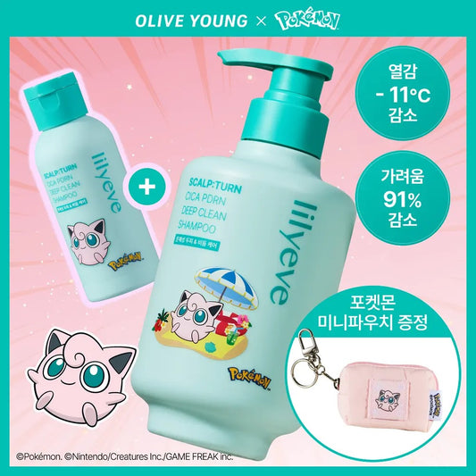 lilyeve (릴리이브) × Pokémon | 波波球 積雪草PDRN深層潔淨去屑洗髮精 500g+100g