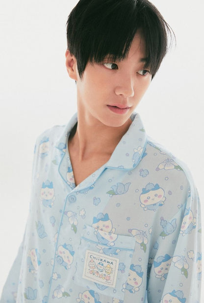 SPAO X Chiikawa | 小八長袖睡衣套裝 (BLUE)