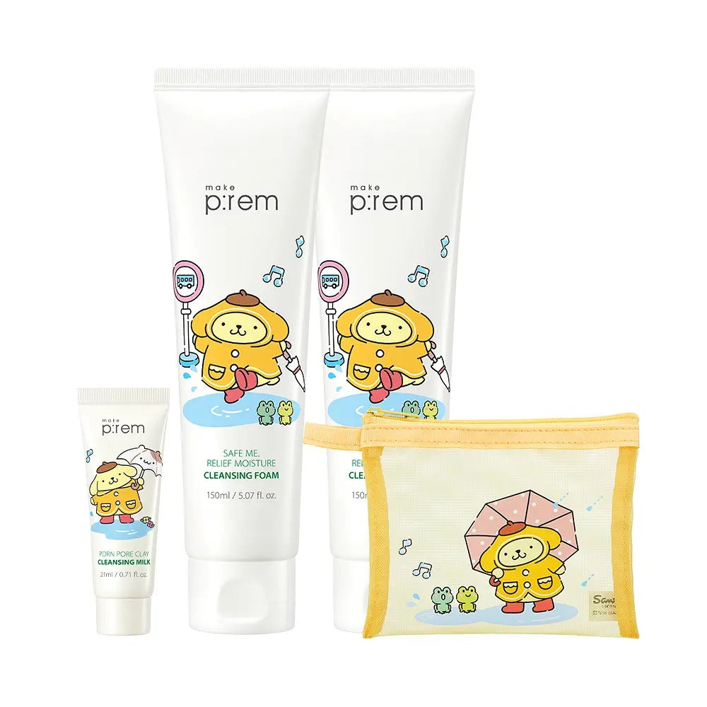 make p:rem × 布甸狗 | 溫和保濕潔面乳 150ml x2 + PDRN cleansing milk 21ml