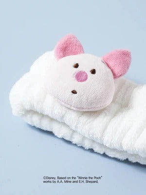 【韓國 DAISO】Pooh | 大頭公仔洗臉髮帶 (Pooh/豬仔)