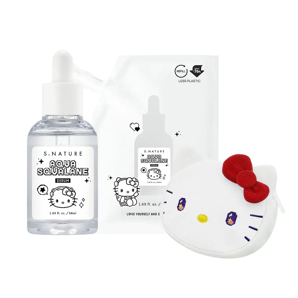 S.NATURE × Hello Kitty | 水角鯊精華 50ml + 50ml refill (Aqua Squalane Serum)